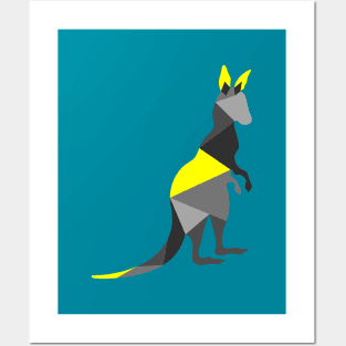 Grey kangaroo Posters and Art